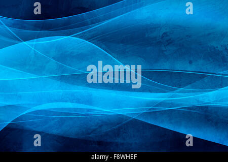 Abstrakter blauer Hintergrund, Welle, Schleier und Vevlet Textur - Computer generierte Bild Stockfoto