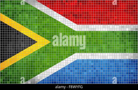 Flagge von Südafrika Stock Vektor