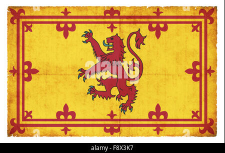 Flagge von Schottland (Royal Standard) im Grunge-Stil erstellt Stockfoto