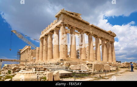 Athen - Akropolis (Acropole, Acropoli, Akropolis) - Parthenon Tempel, Athen, Griechenland Stockfoto