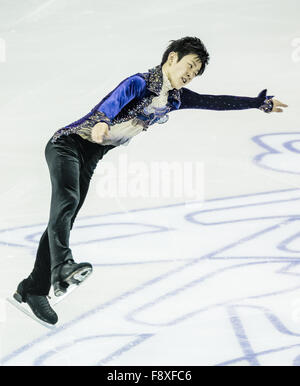 Barcelona, Spanien. 11. Dezember 2015. Japans SOTA YAMAMOTO führt seine Dance Junior - Kür beim 21. ISU Grand Prix of Figure Skating Final in Barcelona - die ISU Finale Grand Prix der Eiskunstlauf, gemeinsam mit den ISU Junior Grand Prix Finale stattfinden wird, ist die Krönung des Grand-Prix-Serie-Schaltung und die wichtigste Veranstaltung für die International Skating Union (ISU) nach der WM. Bildnachweis: Matthias Oesterle/ZUMA Draht/Alamy Live-Nachrichten Stockfoto