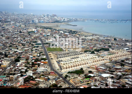 Luftaufnahme der Küste in Manta, Ecuador Stockfoto