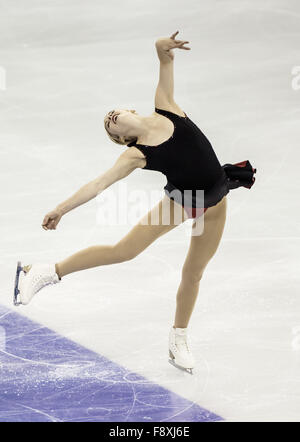 Barcelona, Spanien. 11. Dezember 2015. GRACIE GOLD führt ihre Damen-Senior. 11. Dezember 2015. Kurzprogramm beim 21. ISU Finale Grand Prix of Figure Skating in Barcelona - die ISU Grand Prix of Figure Skating Finale, gemeinsam mit dem ISU Junior Grand Prix Final, stattfinden ist die Krönung des Grand-Prix-Serie-Schaltung und die wichtigste Veranstaltung für die International Skating Union (ISU) nach der WM. Bildnachweis: Matthias Oesterle/ZUMA Draht/Alamy Live-Nachrichten Stockfoto