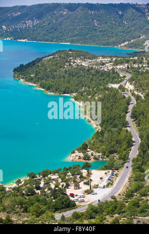 St. Croix See Les gorges du Verdon Provence Frankreich. Ansicht von oben Stockfoto