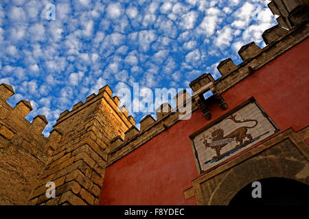 Königliche Alcazar.Principal Eintrag. Sevilla, Andalusien, Spanien. Stockfoto