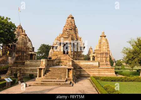 Die UNESCO erkannte Tempel in Khajuraho, Madhya Pradesh, Indien Stockfoto