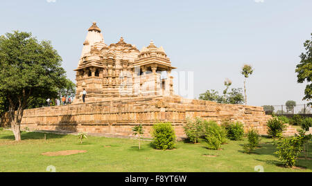 Die UNESCO erkannte Tempel in Khajuraho, Madhya Pradesh, Indien Stockfoto