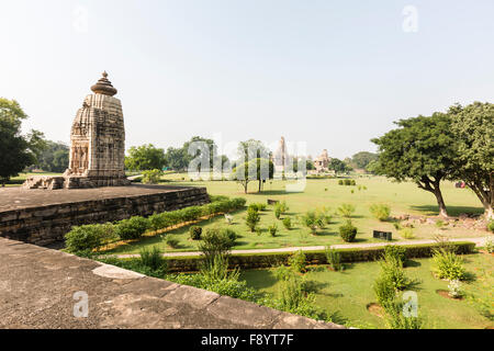 Die UNESCO erkannte Tempel in Khajuraho, Madhya Pradesh, Indien Stockfoto