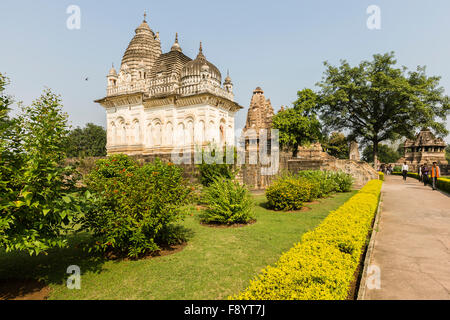 Die UNESCO erkannte Tempel in Khajuraho, Madhya Pradesh, Indien Stockfoto