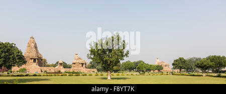 Die UNESCO erkannte Tempel in Khajuraho, Madhya Pradesh, Indien Stockfoto