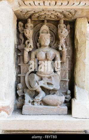 Die UNESCO erkannte Tempel in Khajuraho, Madhya Pradesh, Indien Stockfoto