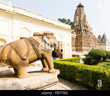 Die UNESCO erkannte Tempel in Khajuraho, Madhya Pradesh, Indien Stockfoto
