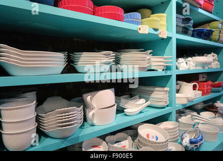 "Wischen Sie" Küche und Tisch Store Interieur, NYC Stockfoto