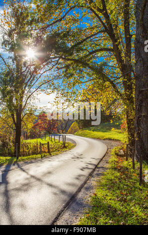 Cades Cove Road in Great Smoky Mountains Nationalpark Tennessee Stockfoto