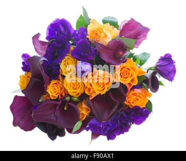 Calla Lilly und Eustoma Blumen Stockfoto