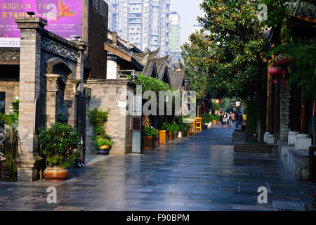 Kuanzhaixiangzi Gasse Angst alten historischen Straßen gebaut in der Quing-Dynastie alte Stadt Chengdu Hauptstadt der Provinz Sichuan Stockfoto