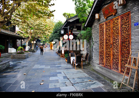 Kuanzhaixiangzi Gasse Angst alten historischen Straßen gebaut in der Quing-Dynastie alte Stadt Chengdu Hauptstadt der Provinz Sichuan Stockfoto