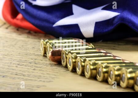 Munition zur US-Verfassung - das Recht, Waffen zu tragen Stockfoto