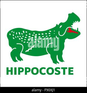 Nilpferd isoliert Hintergründe Stock Vektor