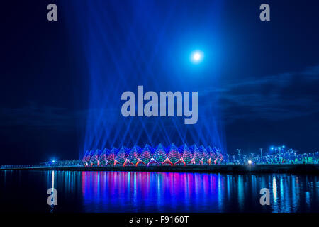 Baku - 11. Juni 2014: Crystal Hall am 11. Juni in Aserbaidschan, Baku. Crystal Hall veranstaltet Eurovision Songcontest 2012 Stockfoto