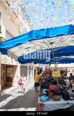 Straßenmarkt, Tordera, Maresme County, Provinz Barcelona, Katalonien, Spanien Stockfoto