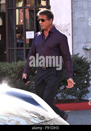 Beverly Hills, Kalifornien, USA. 12. Dezember 2015. Sylvester Stallone Urlaub Geschäfte Beverly HIlls, CA, USA-Kredit: Die Medien Schaltung/Alamy Live-Nachrichten Stockfoto