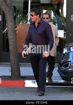 Beverly Hills, Kalifornien, USA. 12. Dezember 2015. Sylvester Stallone Urlaub Geschäfte Beverly HIlls, CA, USA-Kredit: Die Medien Schaltung/Alamy Live-Nachrichten Stockfoto