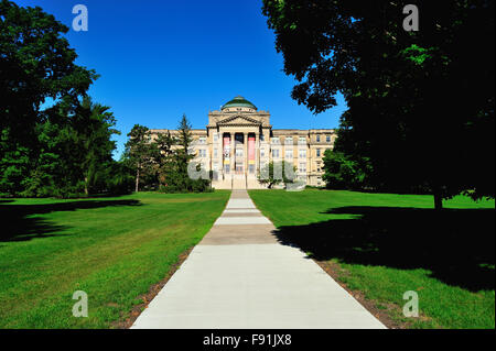 Ames, Iowa, USA. Ein campus Wahrzeichen, Beardshear Halle an der Iowa State University. Stockfoto