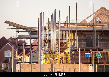 Baustelle mit neue Häuser im Bau Stockfoto