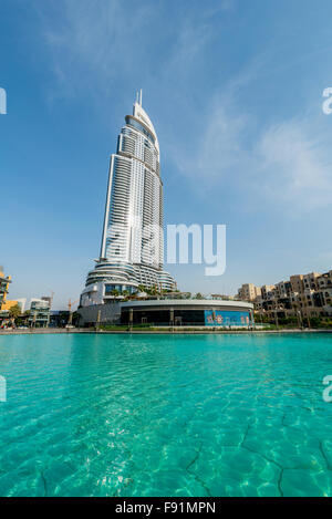 Dubai - 10. Januar 2015: Die Adresse Hotel am 10. Januar in Vereinigten Arabischen Emiraten, Dubai. Adresse Hotel ist beliebte 5-Sterne-Hotel. Stockfoto