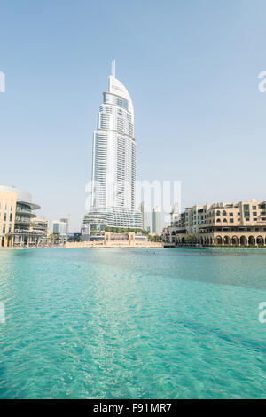 Dubai - 10. Januar 2015: Die Adresse Hotel am 10. Januar in Vereinigten Arabischen Emiraten, Dubai. Adresse Hotel ist beliebte 5-Sterne-Hotel. Stockfoto