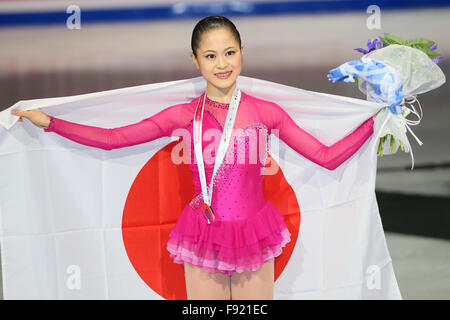 Barcelona International Convention Centre, Barcelona, Spanien. 12. Dezember 2015. Satoko Miyahara (JPN), 12. Dezember 2015 - Eiskunstlauf: ISU Grand Prix of Figure Skating Finale 2015/2016 Frauen Preisverleihung in Barcelona International Convention Centre, Barcelona, Spanien. Bildnachweis: YUTAKA/AFLO SPORT/Alamy Live-Nachrichten Stockfoto