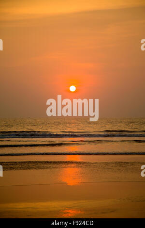 Sonnenuntergang in Agonda, Goa, Indien Stockfoto