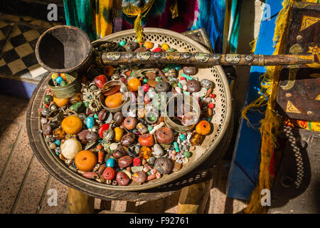 Detail aus den Gassen der Medina in Essaouira. Stockfoto