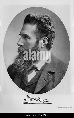 WILHELM RONTGEN (1845-1923) deutscher Physiker, Entdecker die Wellenlänge bekannt als x-ray Stockfoto