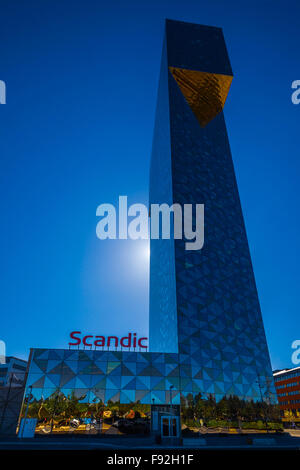 Scandic Victoria Hotel des Architekten Gert Wingårdh, Kista, Schweden. Stockfoto