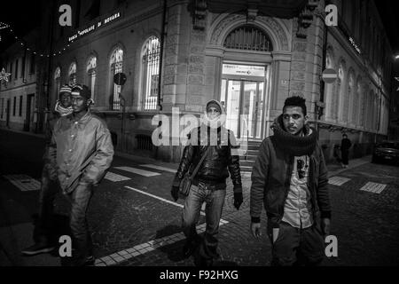 Italien, Mortara, afrikanische Flüchtlinge Stockfoto