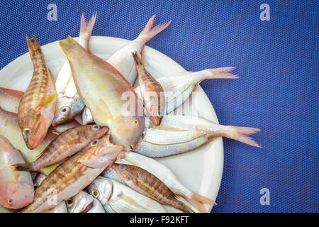 vor kurzem gefangen Fisch fertig gekocht werden Stockfoto