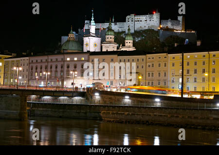 Altstadt mit Festung Hohensalzburg, Salzburger Dom und Stiftskirche, Salzburg, Salzburger Land, Österreich, Europ Stockfoto