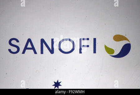 Markenname: "Sanofi", Berlin. Stockfoto