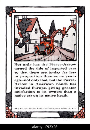 1913-Pierce-Arrow Autoinserate von The International Studio Magazine Stockfoto