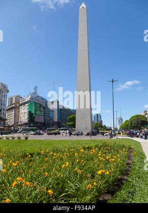 Denkmal, Plaza De La Republica, Buenos Aires Stockfoto