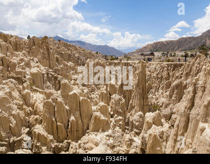 Moon Valley Tonformationen, La Paz, Bolivien Stockfoto