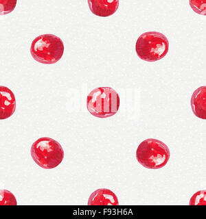 Aquarell Cranberry. Nahtlose Muster. Stockfoto