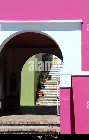 Bemalte Bo Kaap Unterkunft in Kapstadt Stockfoto