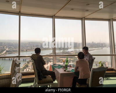 Drehrestaurant im Yanggakdo-Hotel, Pyonyang, North Korea, Asien Stockfoto