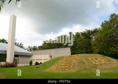 Eingang des Tibes Eingeborene zeremonielle Zentrum und Museum der indigenen Kulturen. Ponce, Puerto Rico. Karibik-Insel Stockfoto