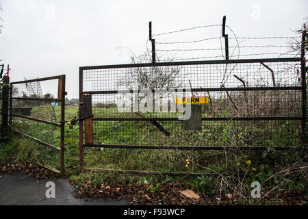 Harmondsworth bedroht ein altes Dorf mit Zerstörung durch Ausbau des Flughafens Heathrow Stockfoto