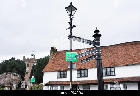 Harmondsworth bedroht ein altes Dorf mit Zerstörung durch Ausbau des Flughafens Heathrow Stockfoto