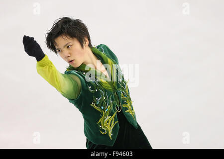 Barcelona International Convention Centre, Barcelona, Spanien. 12. Dezember 2015. Shoma Uno (JPN), 12. Dezember 2015 - Eiskunstlauf: ISU Grand Prix of Figure Skating Finale 2015/2016 Herren Praxis bei Barcelona International Convention Centre, Barcelona, Spanien. © YUTAKA/AFLO SPORT/Alamy Live-Nachrichten Stockfoto